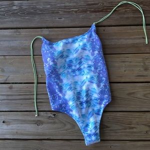 Blue Victoria’s Secret cheeky one piece swimsuit